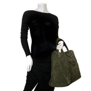 balenciaga khaki suede city weekender bag now for sale at labellov vintage fashion webshop belgium