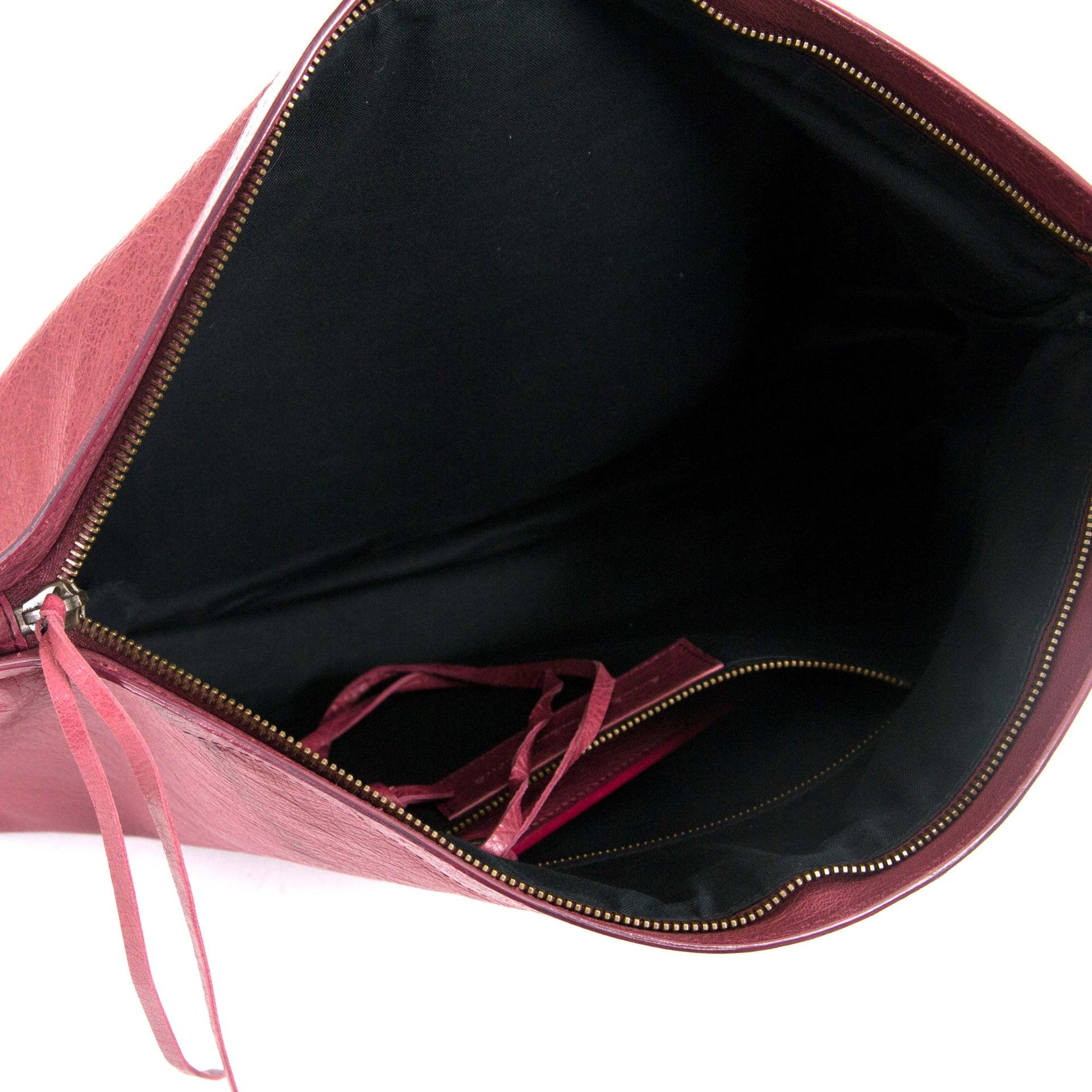 Balenciaga Red Leather Flat Clutch