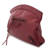 Balenciaga Red Leather Flat Clutch