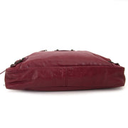 Balenciaga Red Leather Flat Clutch