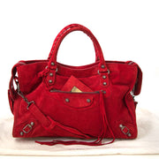 Achète des sacs authéntiques de balenciaga suede city à labellov vintage webshop de mode belgique