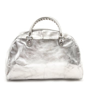 Balenciaga Silver Bowling MM bag available for the best price available online only at Labellov