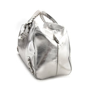 Secondhand designer items such as this Balenciaga Silver Bowling MM available with worldwide shipping