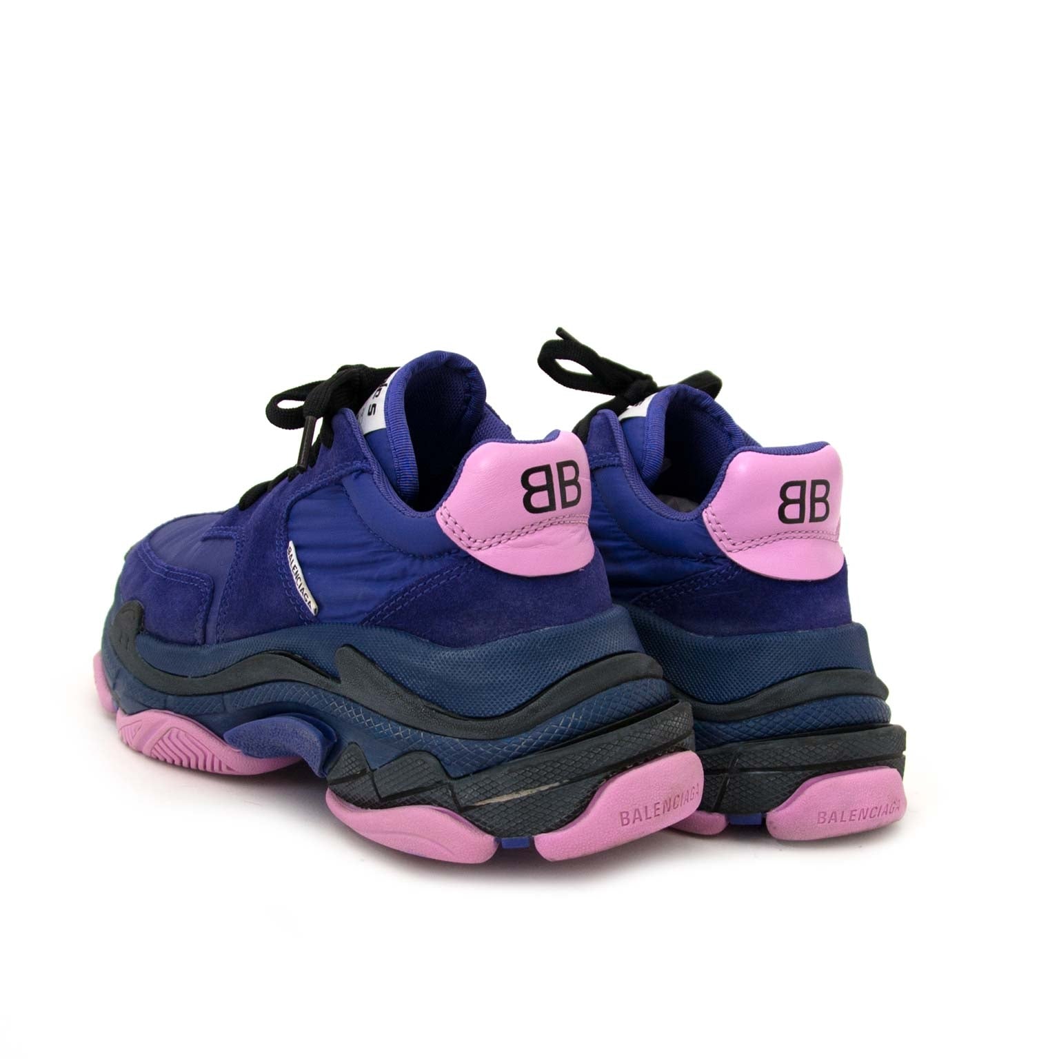 Balenciaga Purple & Pink Triple S Sneakers for sale