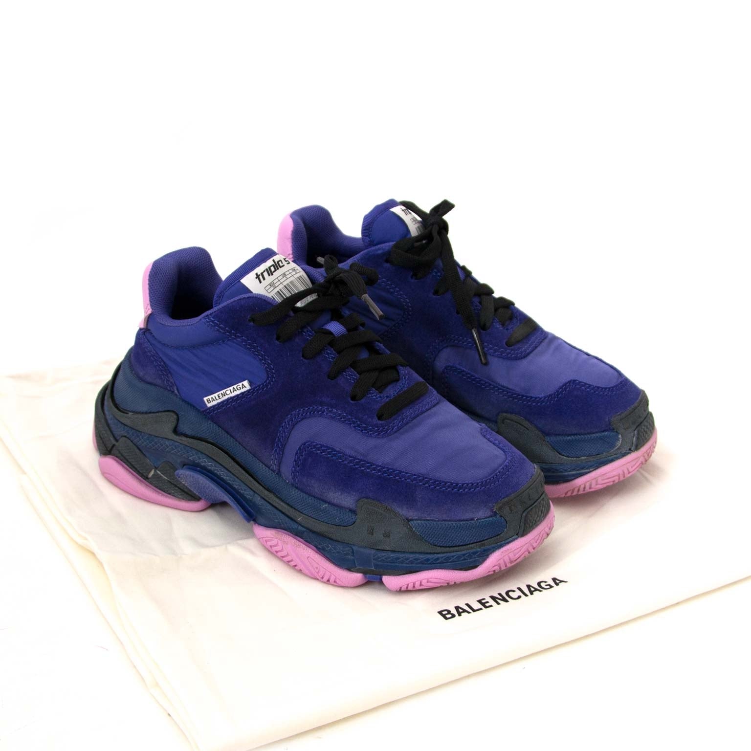 Balenciaga Purple & Pink Triple S Sneakers te koop
