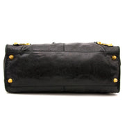 shop safe online secodhand designer luxury Balenciaga Weekender Black GHW Gold Hardware