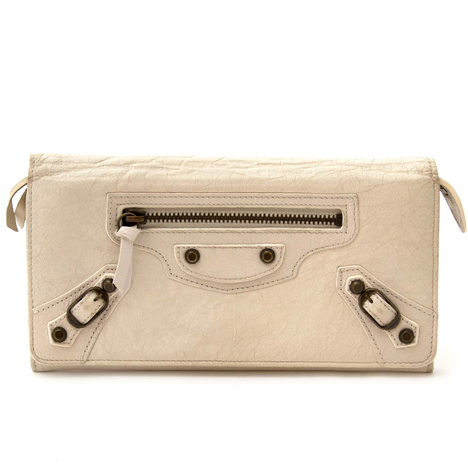 Balenciaga Classic Witte Overslag Portemonnee