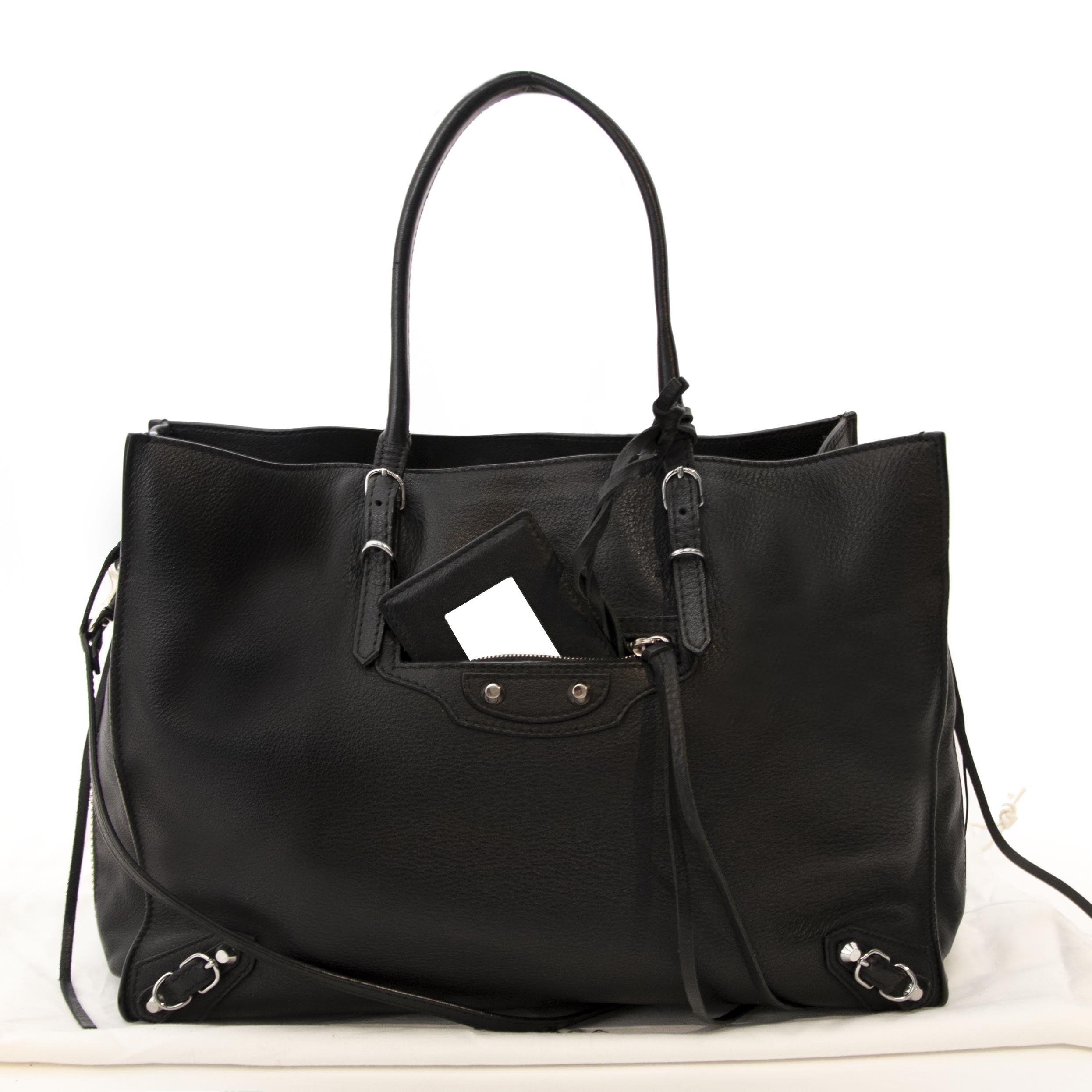 Balenciaga Black Papier B4 Zip Around Tote Bag – Labellov