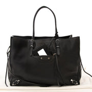 Balenciaga Black Papier B4 Zip Around Tote Bag