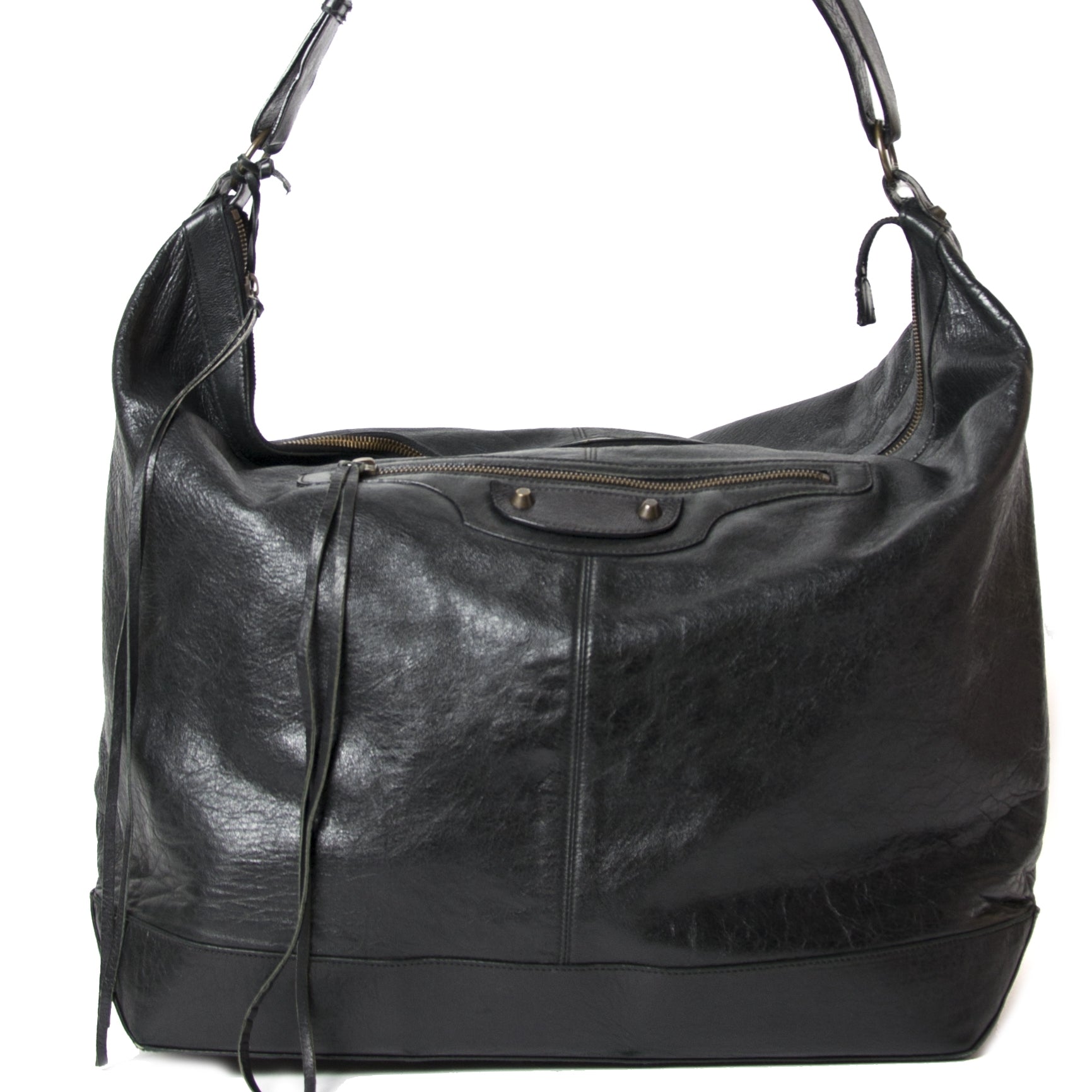 Buy your authentic Balenciaga Black Courier Bag for the best price at Labellov