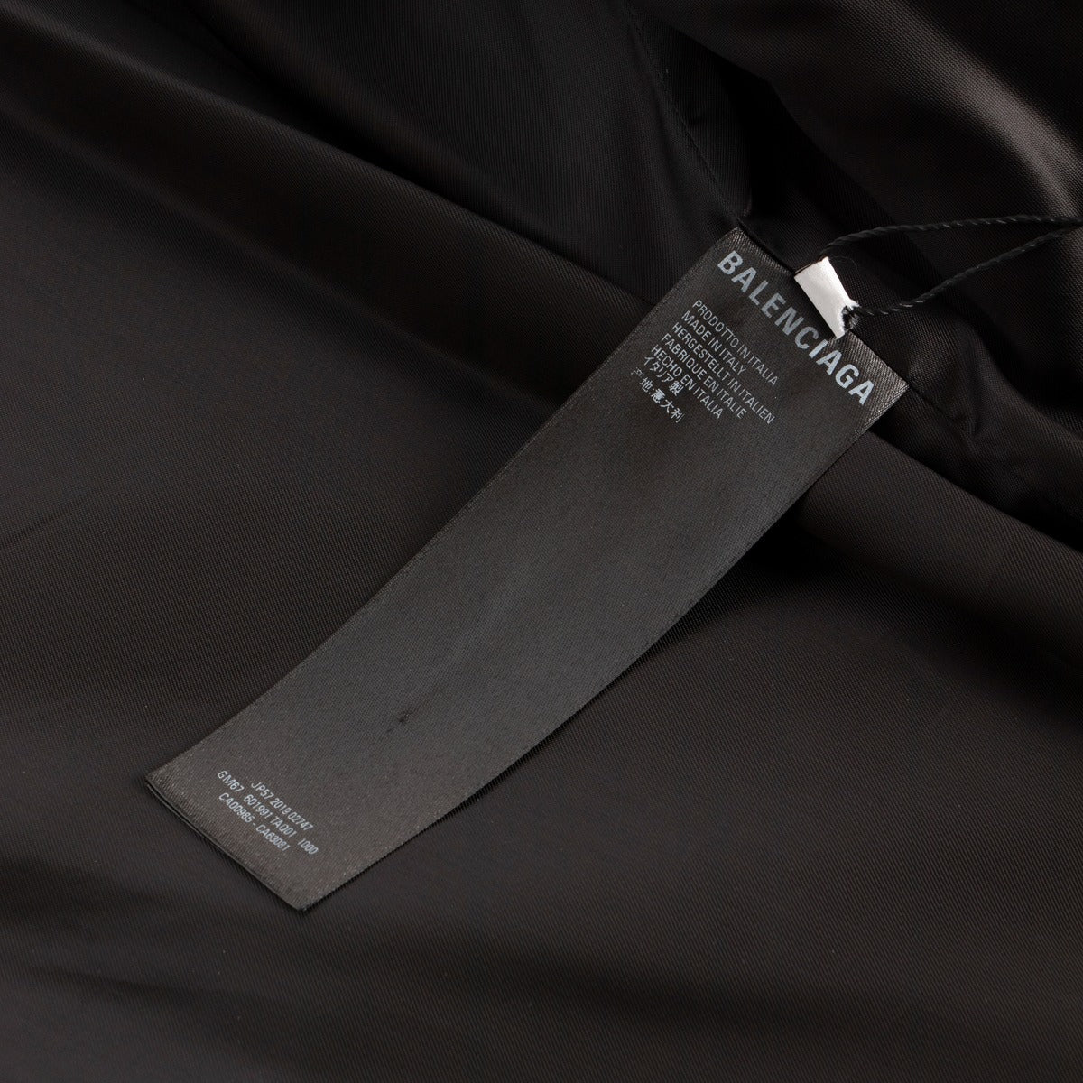 Balenciaga Spring 2020 Black Shimmer Coat - Size 38