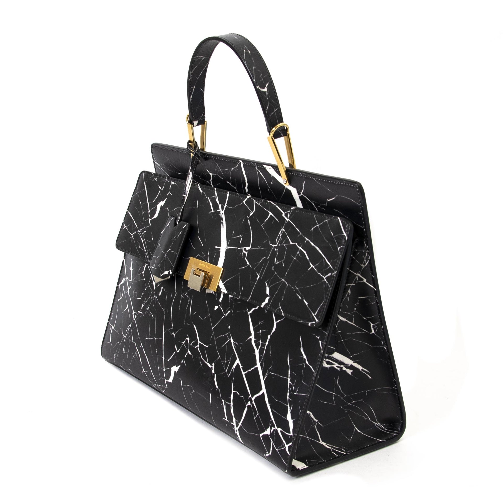 Balenciaga Le Dix Zip Cartable Marble for sale online at Labellov secondhand