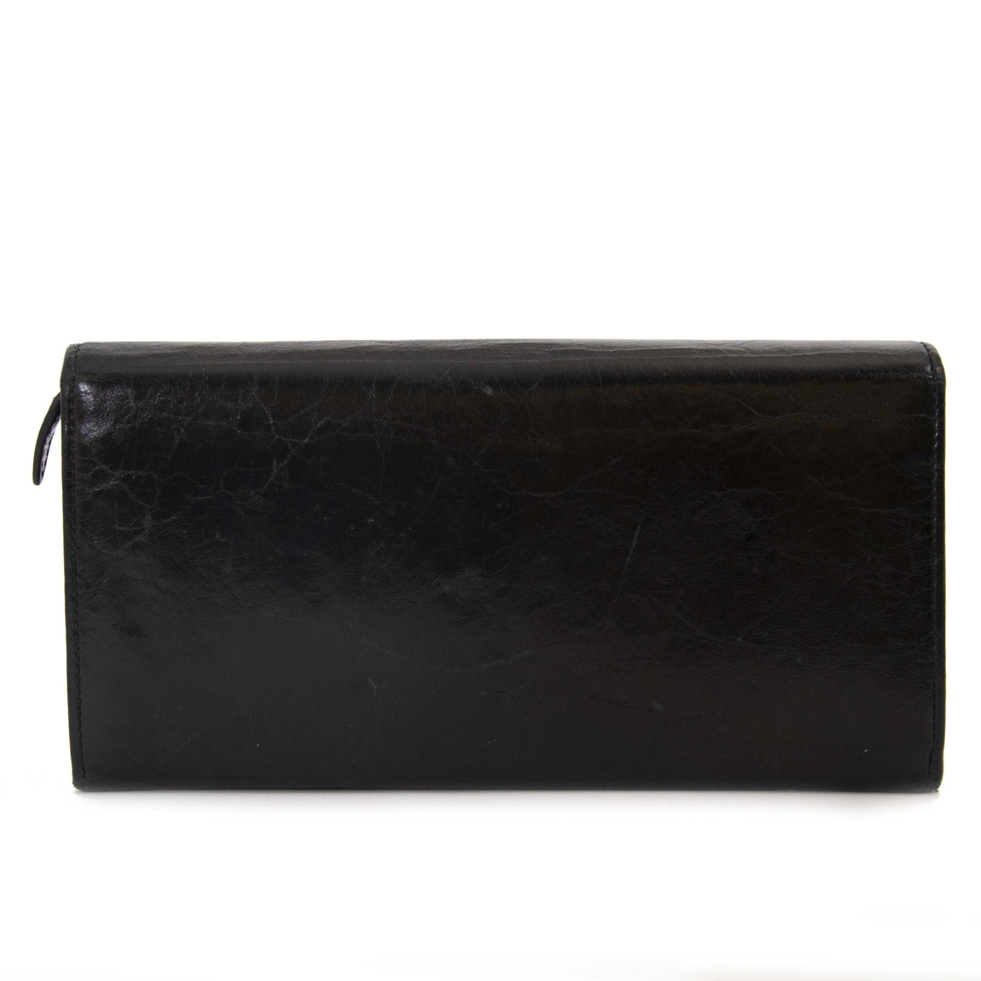 Balenciaga Black Giant Silver Stud Wallet now for sale at labellov vintage fashion webshop belgium