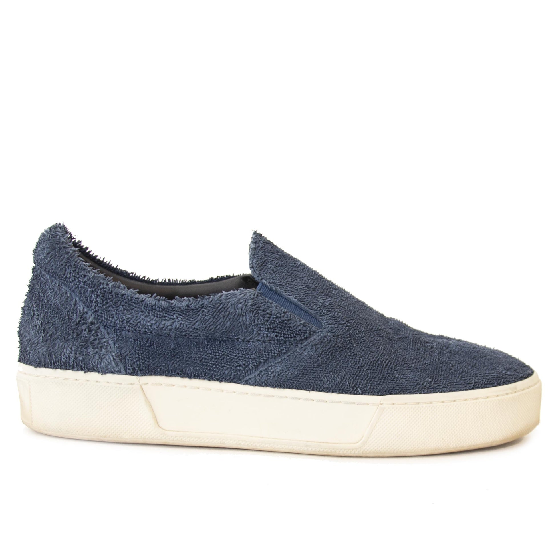 Authentieke tweedehands vintage Balenciaga Blue Slip On Sneakers - size 40 koop online webshop LabelLOV