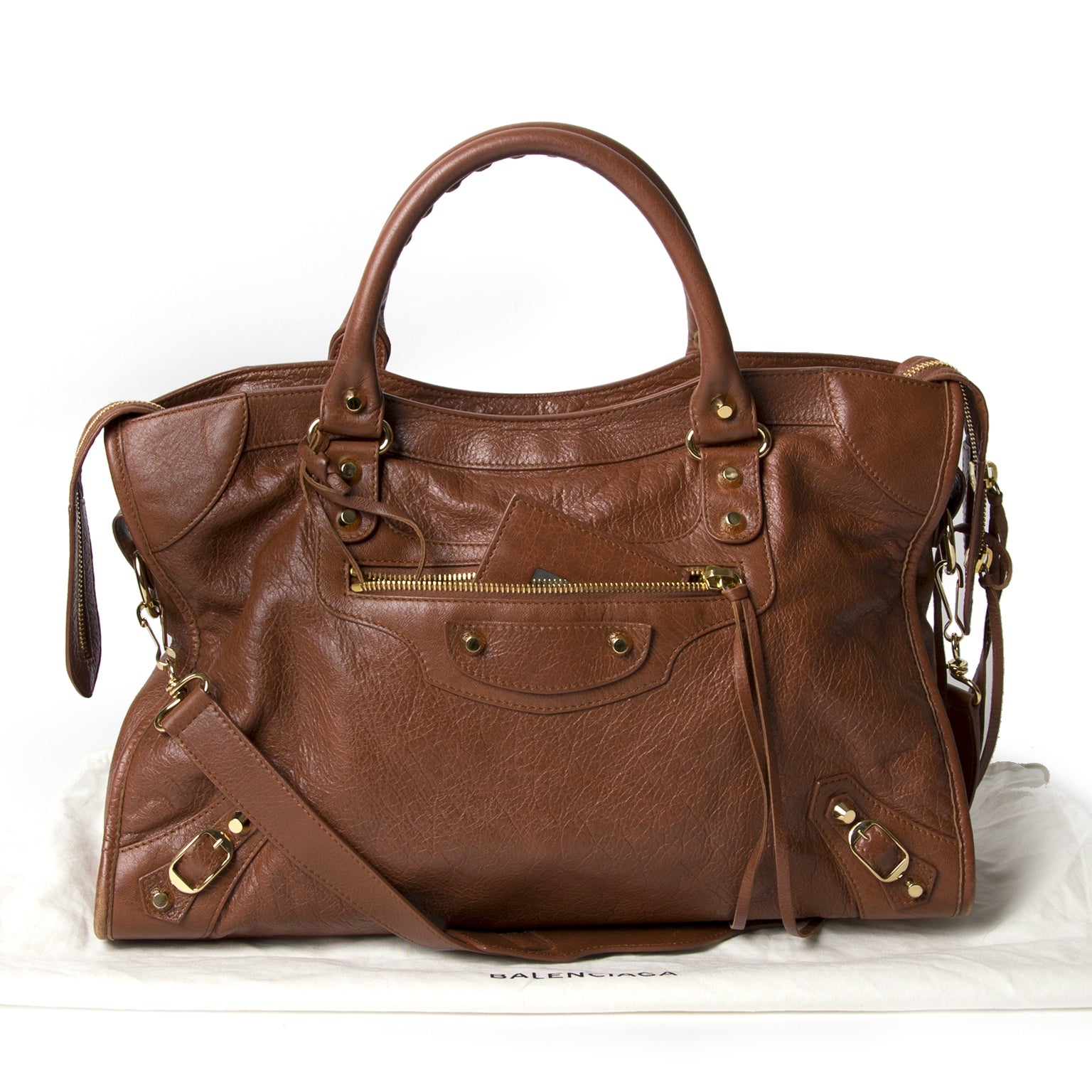 Balenciaga Brown Leather City Bag – Labellov