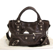 balenciaga bruin lamsleder giant 21 motorcycle city tas nu te koop bij labellov vintage mode webshop belgië
