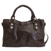 buy authentic secondhand balenciaga brown lamsbkin giant 21 motorcycle city bags at labellov vintage webshop