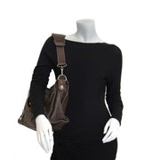 Balenciaga Brown Lambskin Leather Giant 21 Motorcycle City Bag now for sale at labellov vintage fashion webshop belgium