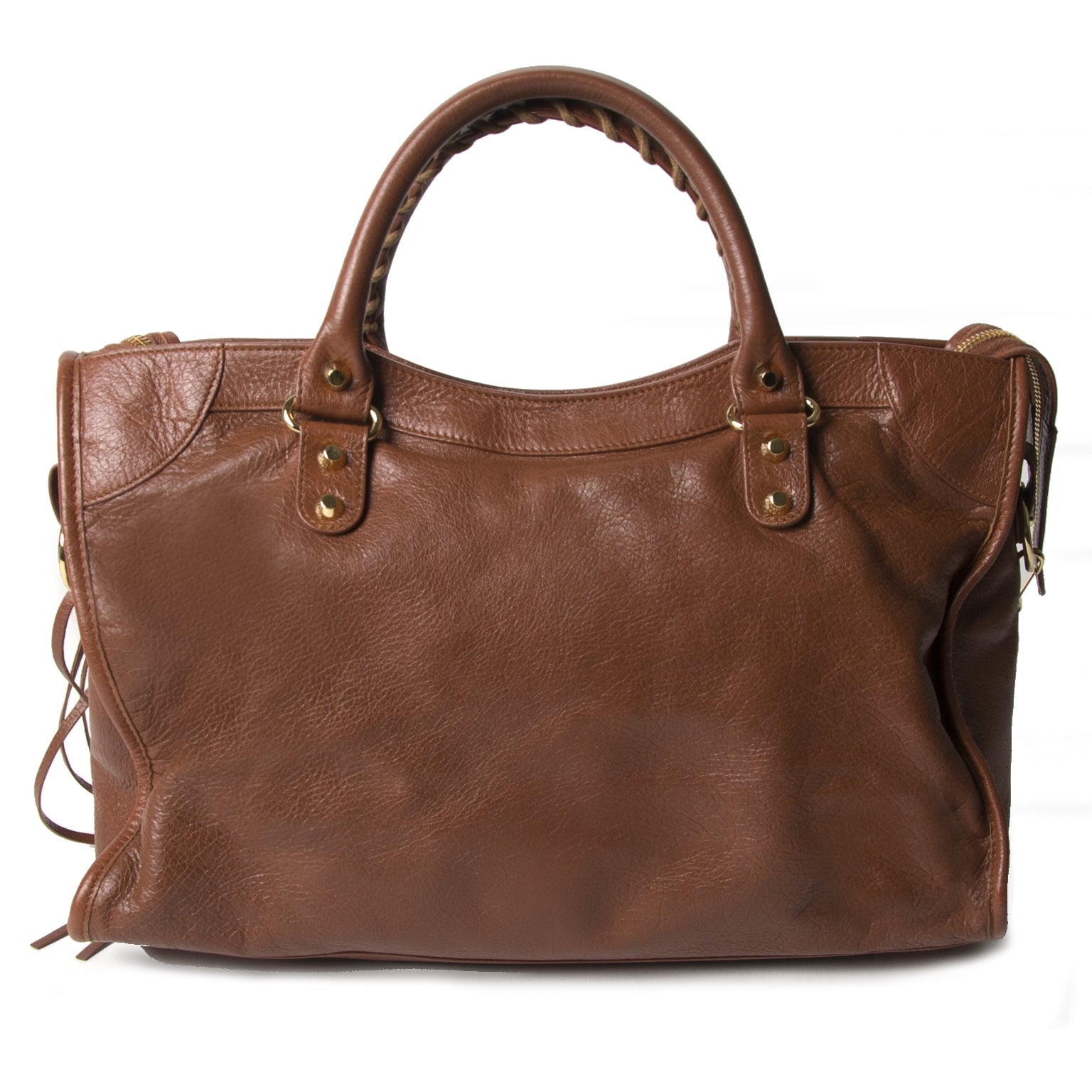 Balenciaga Brown Leather City Bag – Labellov