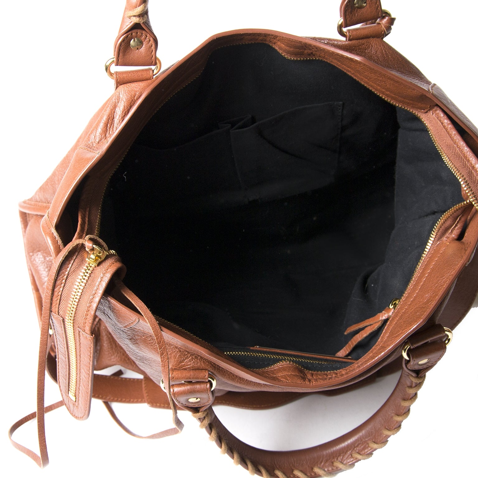 buy Balenciaga Brown Leather City Bag at labellov for the best price