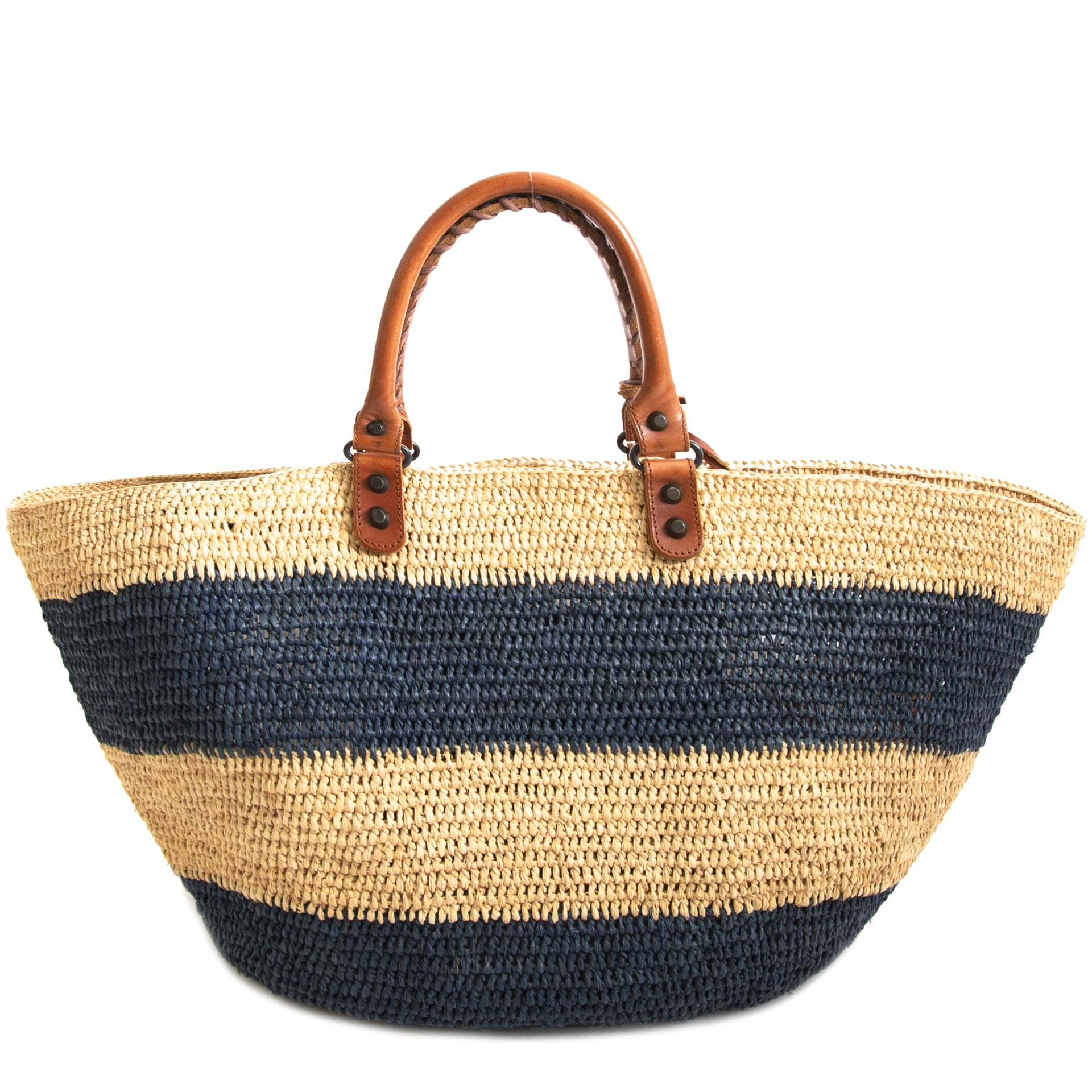 Authentieke tweedehands Balenciaga Straw Tote Bag koop online webshop LabelLOV