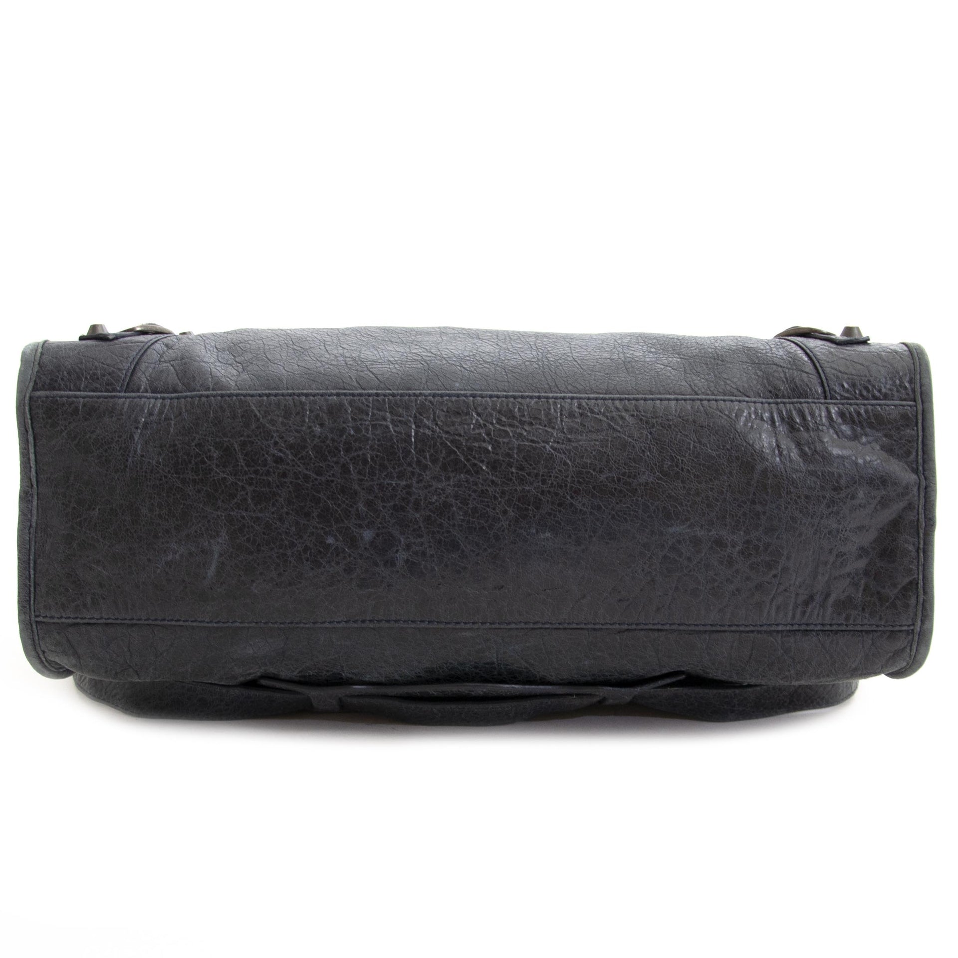 Authentique seconde main vintage Balenciaga City Bag Dark Night Blue achète en ligne seconde main webshop LabelLOV
