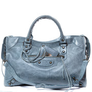 koop Balenciaga Blue Glacier Classic City Bag bij labellov