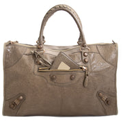 shop safe and secure online at labellov.com Balenciaga Work Gris Poivre Giant Shoulder Bag