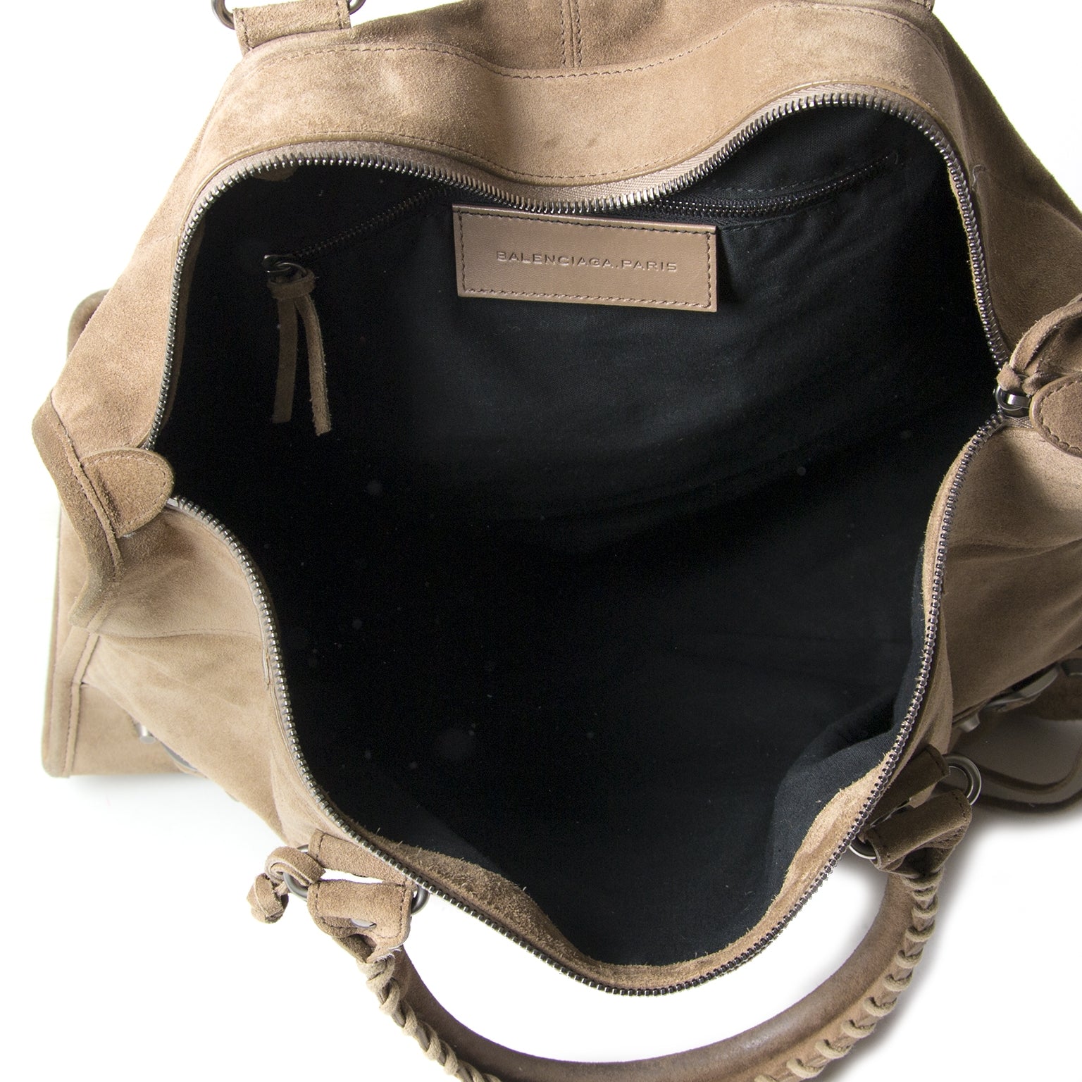 buy Balenciaga Beige Suede City handbag at labellov for the best price