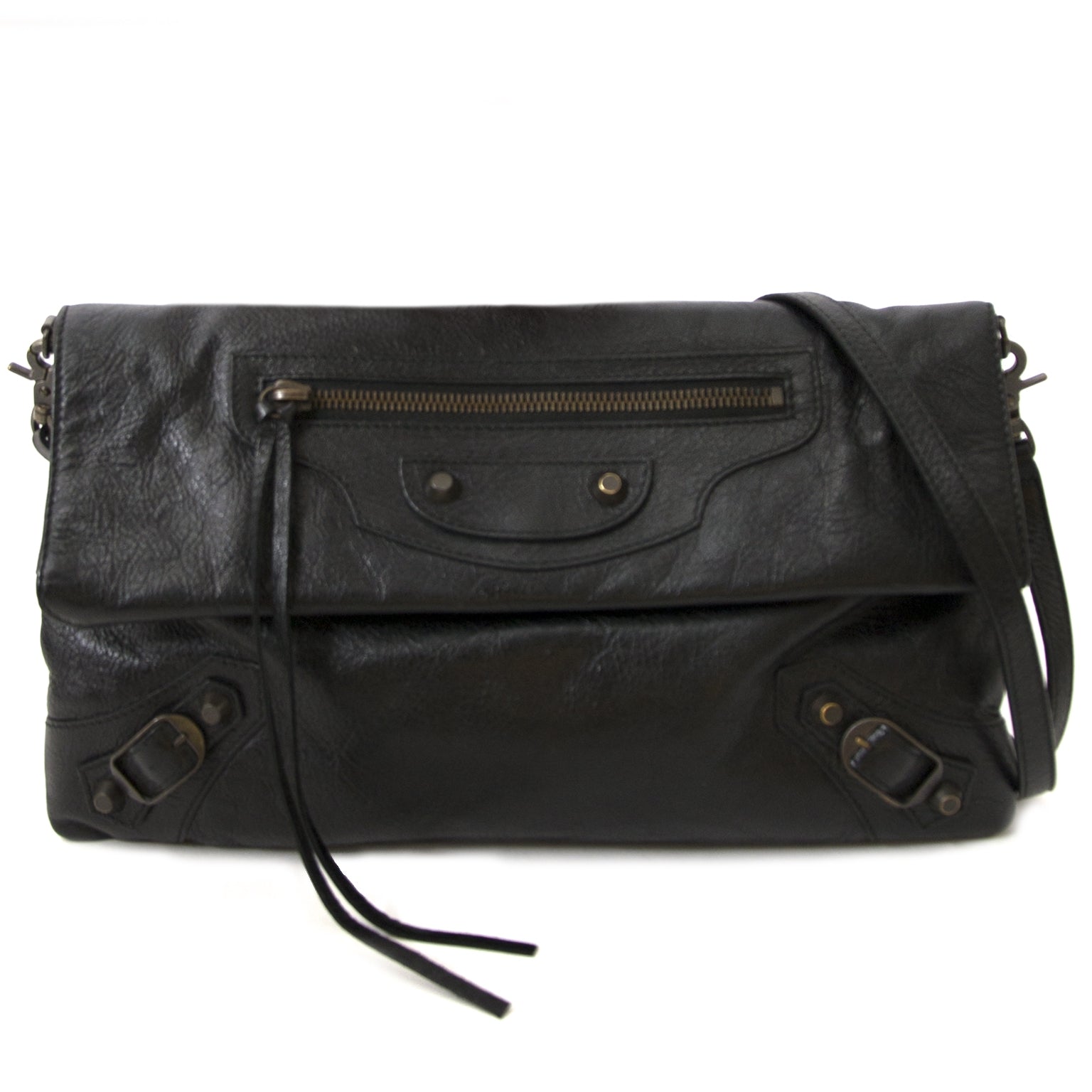 Balenciaga Arena Leather Giant Envelope Clutch for sale online at Labellov