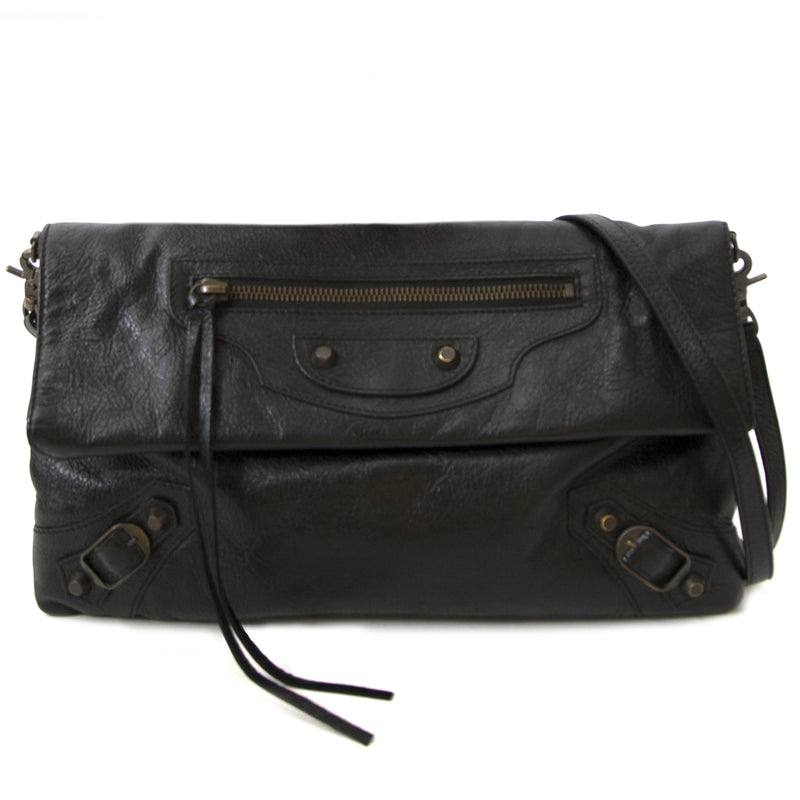 Balenciaga Arena Leather Giant Envelope Clutch for sale online at Labellov