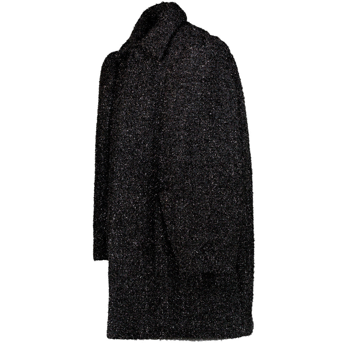 Balenciaga Spring 2020 Black Shimmer Coat - Size 38