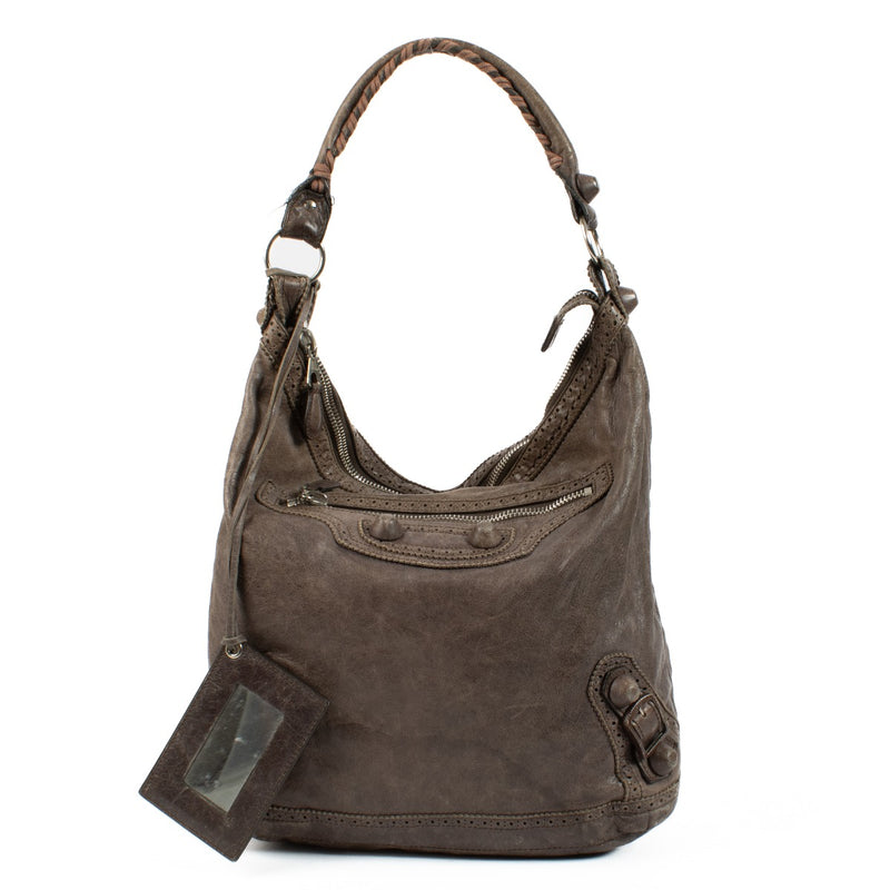 Shop 100% authentic secondhand Balenciaga Brown Brogue Day Shoulder Bag on Labellov.com