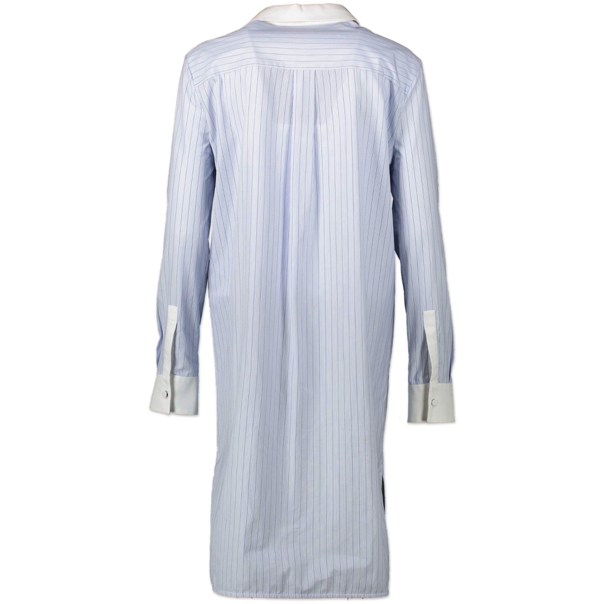 Balenciaga Blue Striped Shirt Dress