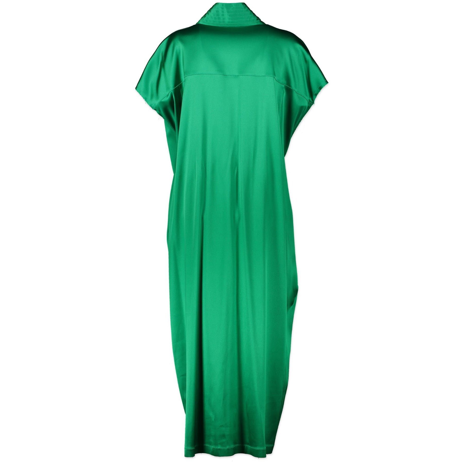 Buy Authentic Balenciaga Judo Satin Midi Wrap Dress Emerald - Size 38 at the right price online safe and secure online webshop luxe merken LabelLOV Antwerp Belgium