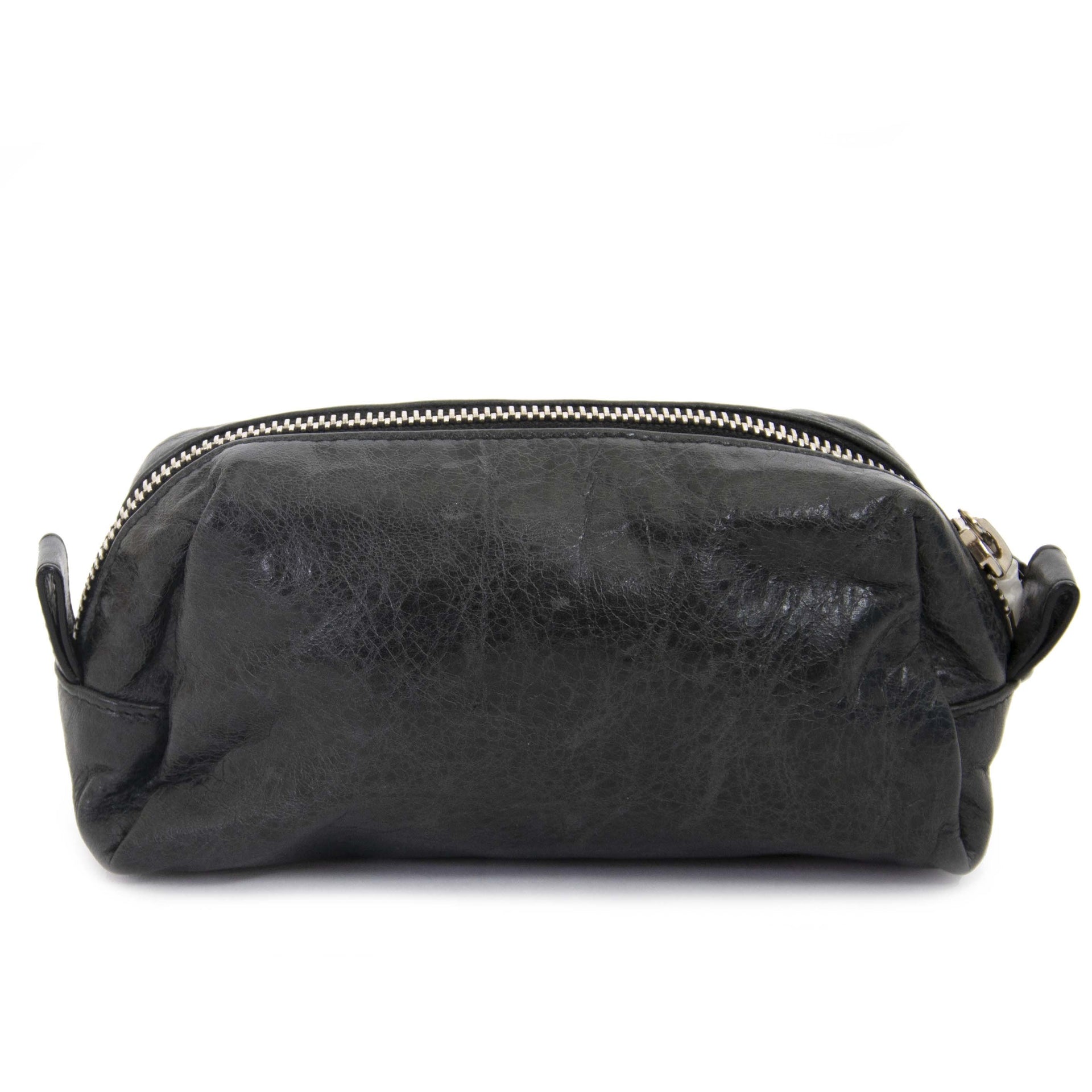 Balenciaga Black Lambskin Leather Giant 12 Pencil Case S now for sale at labellov vintage fashion webshop belgium