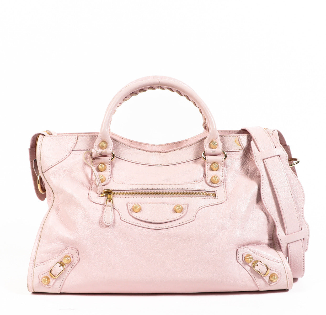 Balenciaga Blush Pink City Shoulder Bag GHW