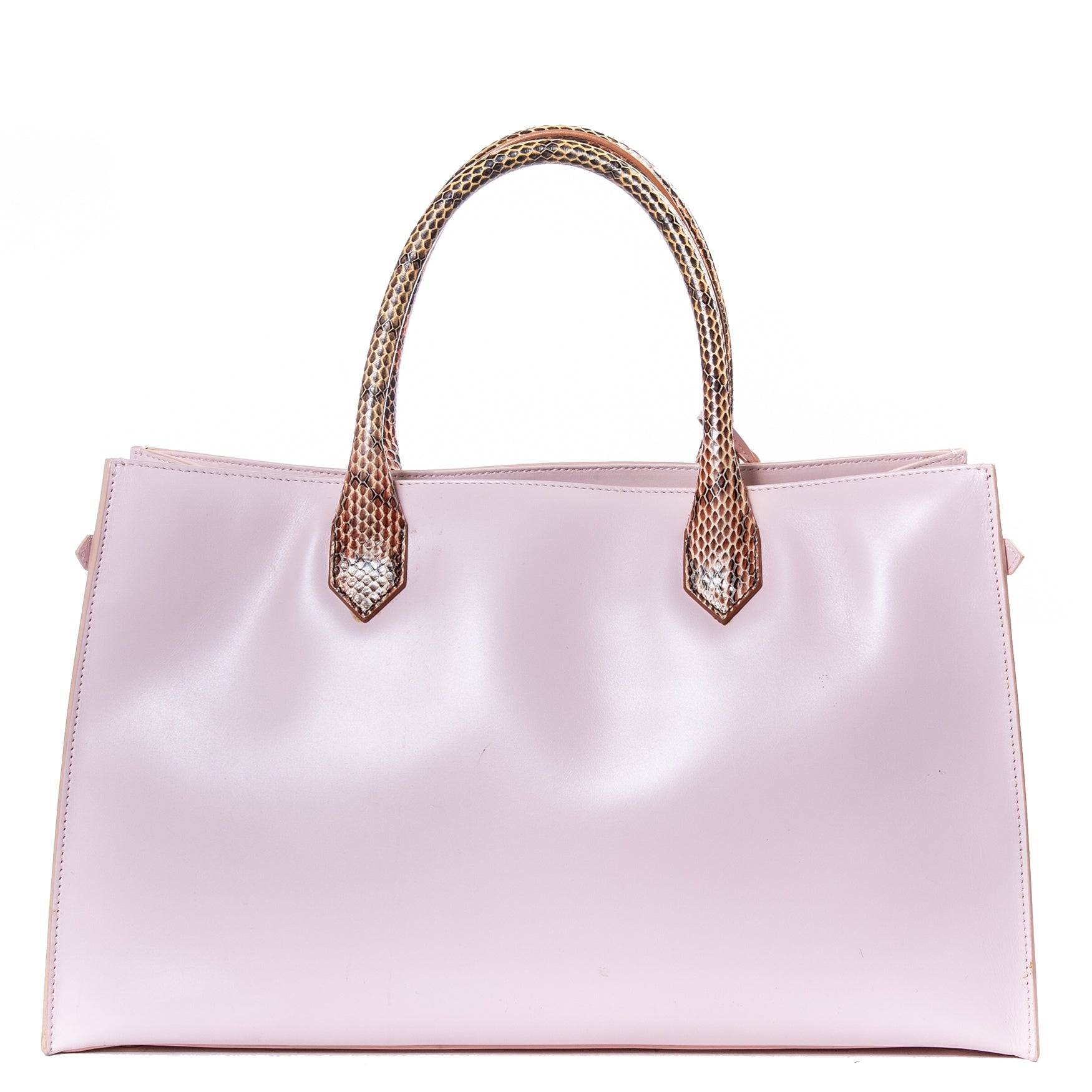 Balenciaga Rose Calfskin Leather and Snake Padlock Work S te koop