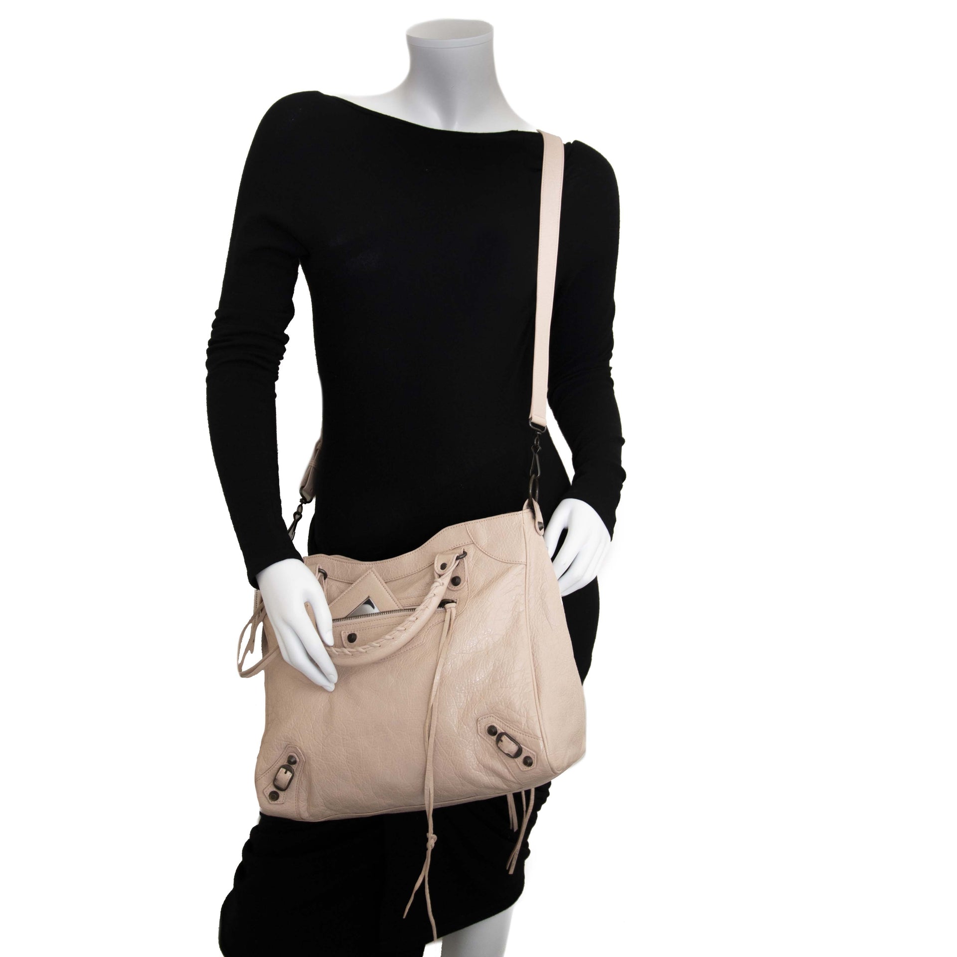 Authentic second hand vintage Balenciaga Pink Velo Bag buy online webshop LabelLOV