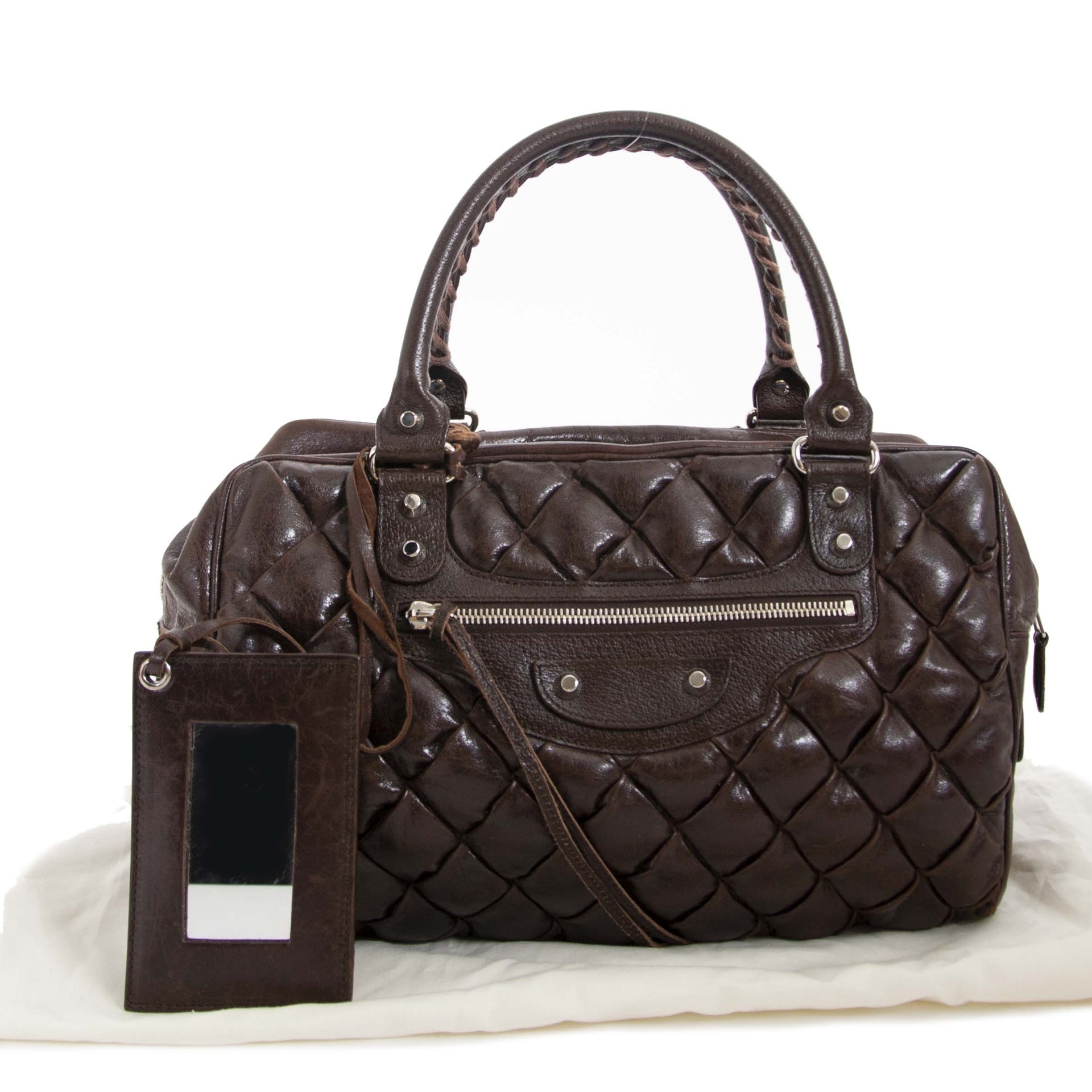 Balenciaga Brown Quilted Bubble Bag kopen en verkopen