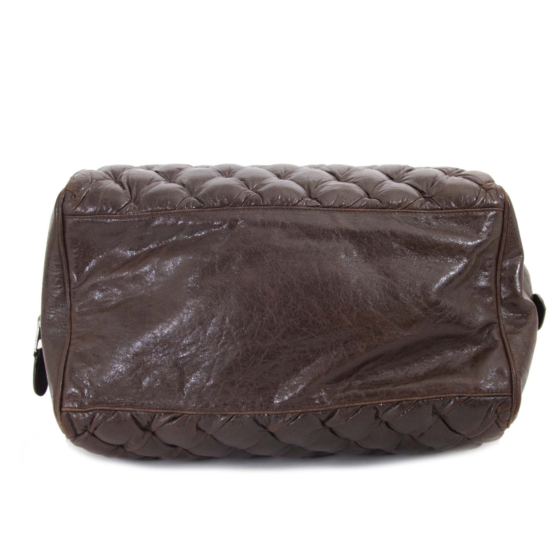 Balenciaga Brown Quilted Bubble Bag te koop