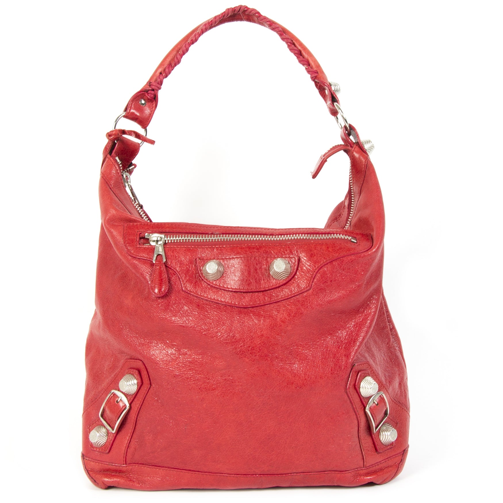 Balenciaga Red Hobo Dag Bag