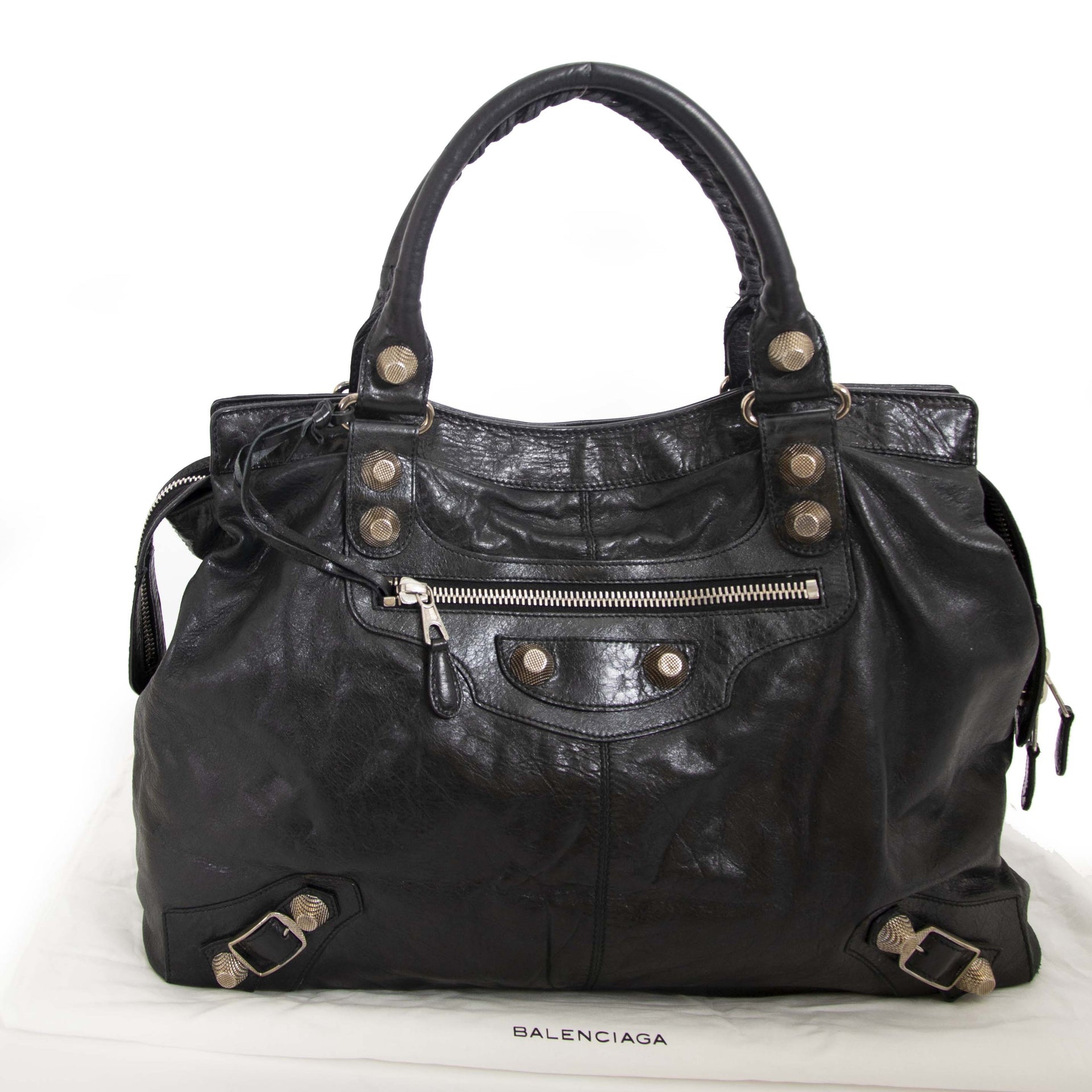 Sac cabas Balenciaga RTT en cuir noir