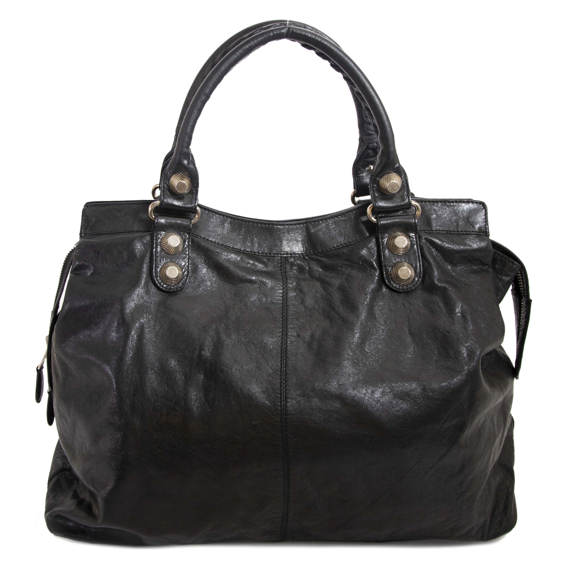 Balenciaga Black Leather RTT Shopper Bag