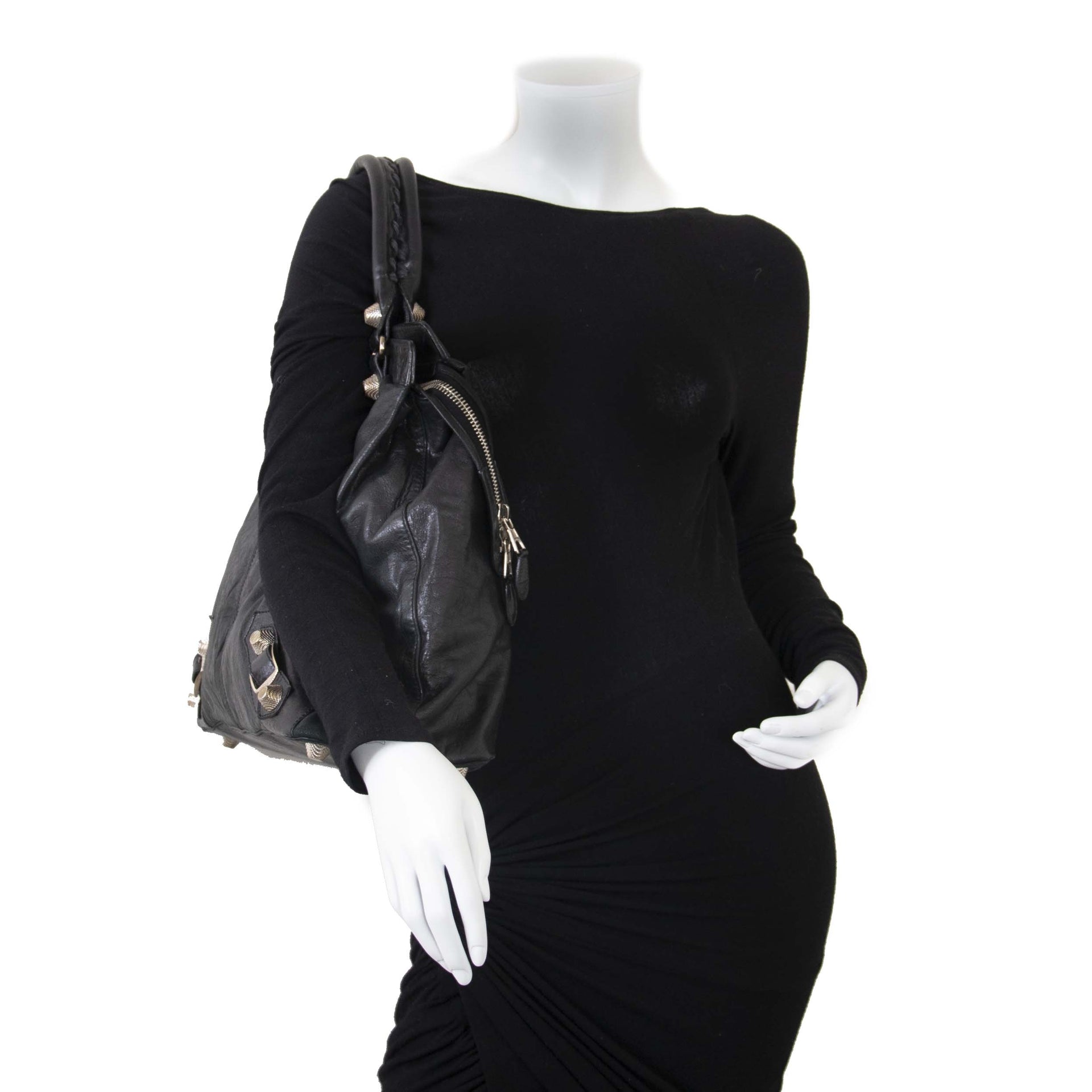 Balenciaga Black Leather RTT Shopper Bag