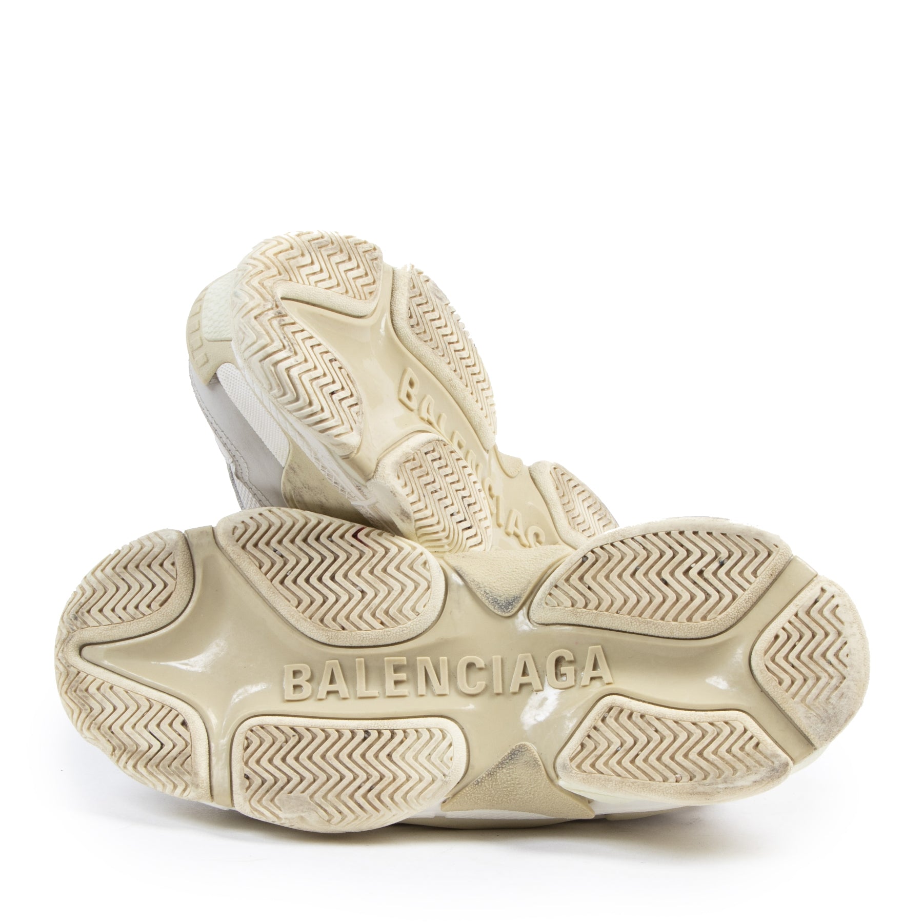 Authentic secondhand Balenciaga Triple S White Sneakers - Size 39 designer shoes sneakers fashion luxury vintage webshop safe secure online shopping