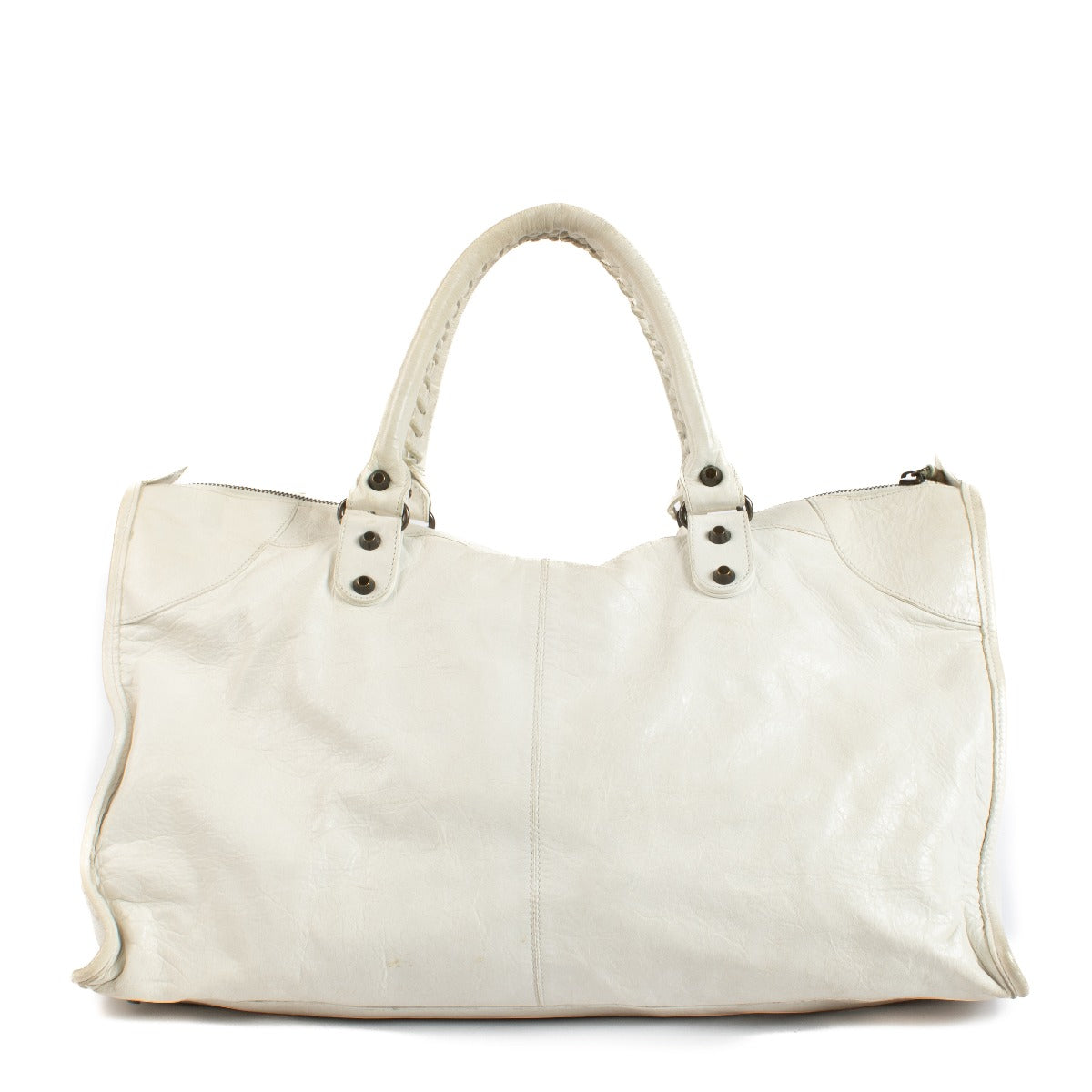 Shop safe online at Labellov in Antwerp, Brussels and knokke this 100% authentic second hand Balenciaga White Work Bag