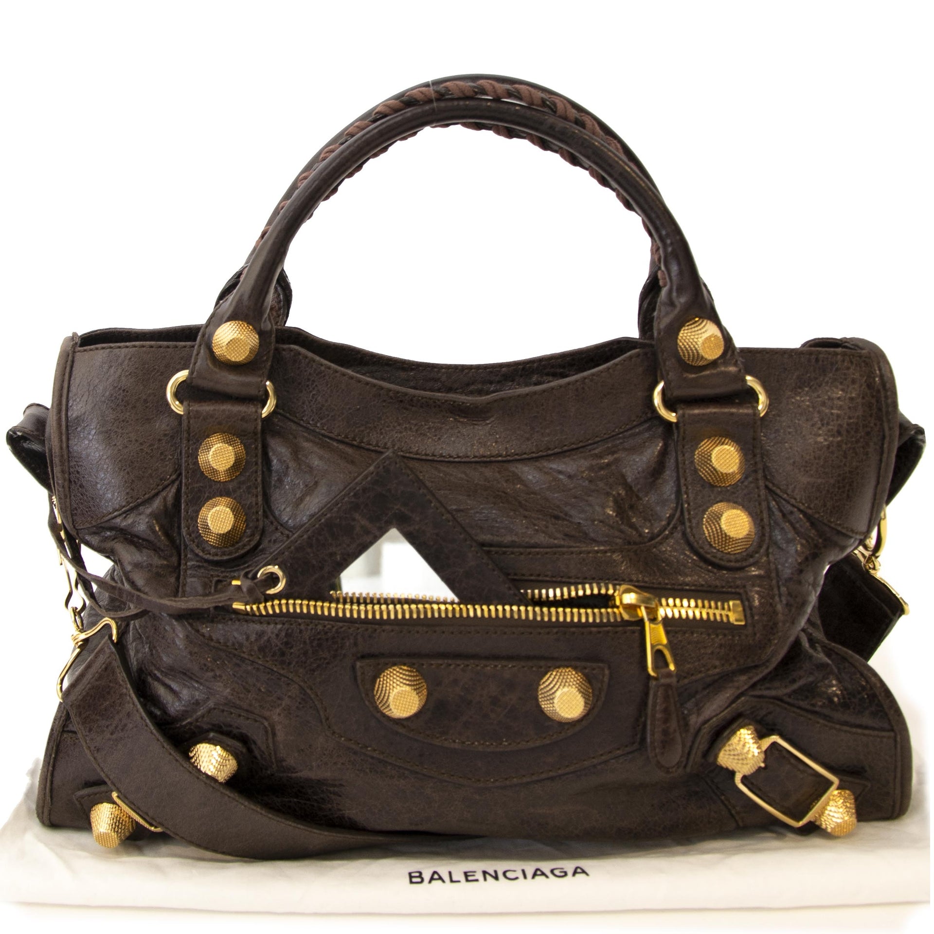Balenciaga Bruine Giant City Leren Tas