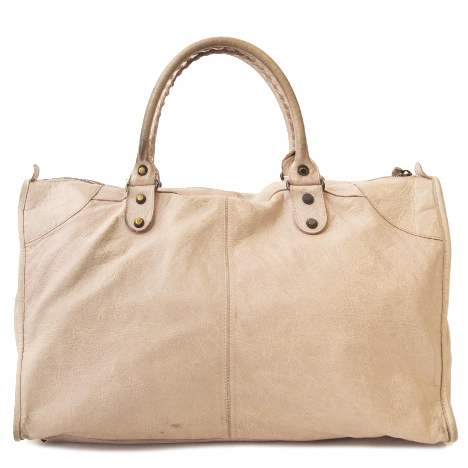 Bent u op zoek naar een authentieke Balenciaga Blush Pink Work Bag?
