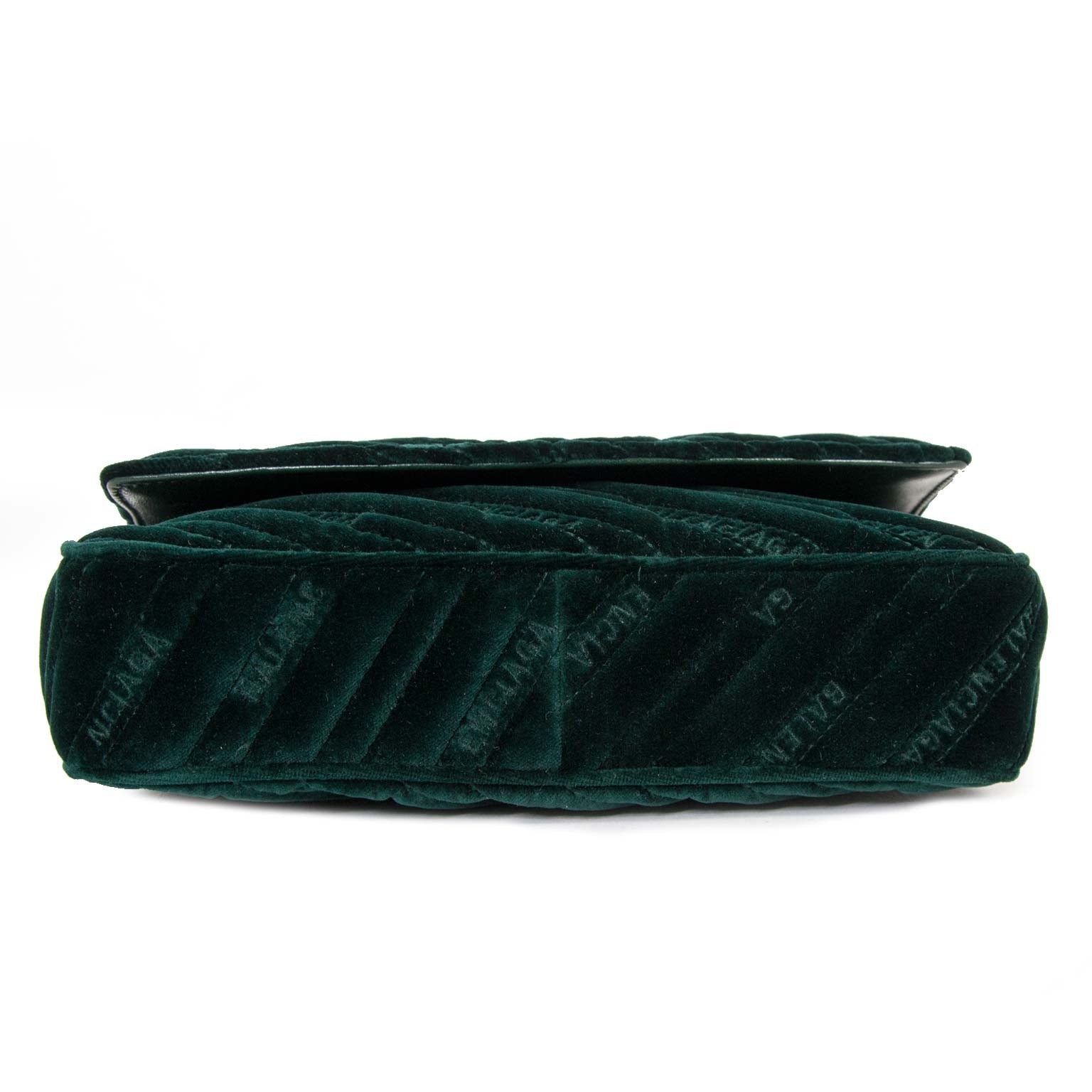 Balenciaga Suede Green BB Chain Shoulderbag now for sale at labellov vintage fashion webshop belgium